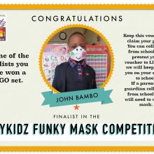 Funky face mask competition finalist