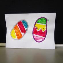 Easter Egg potato print